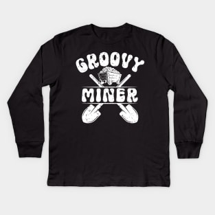 Groovy Miner Kids Long Sleeve T-Shirt